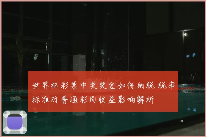 世界杯彩票中奖奖金如何纳税 税率标准对普通彩民收益影响解析